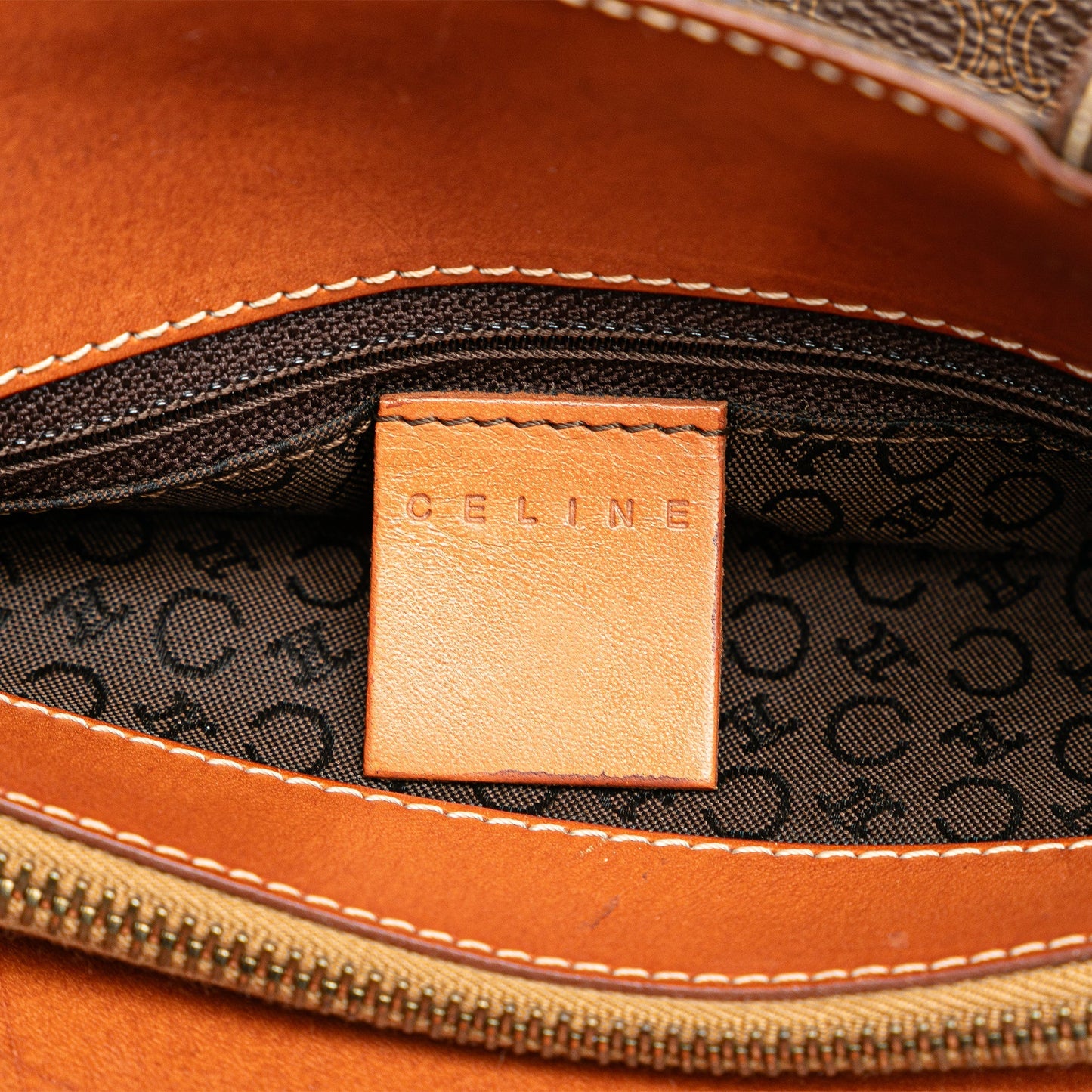Celine Macadam Handbag Brown