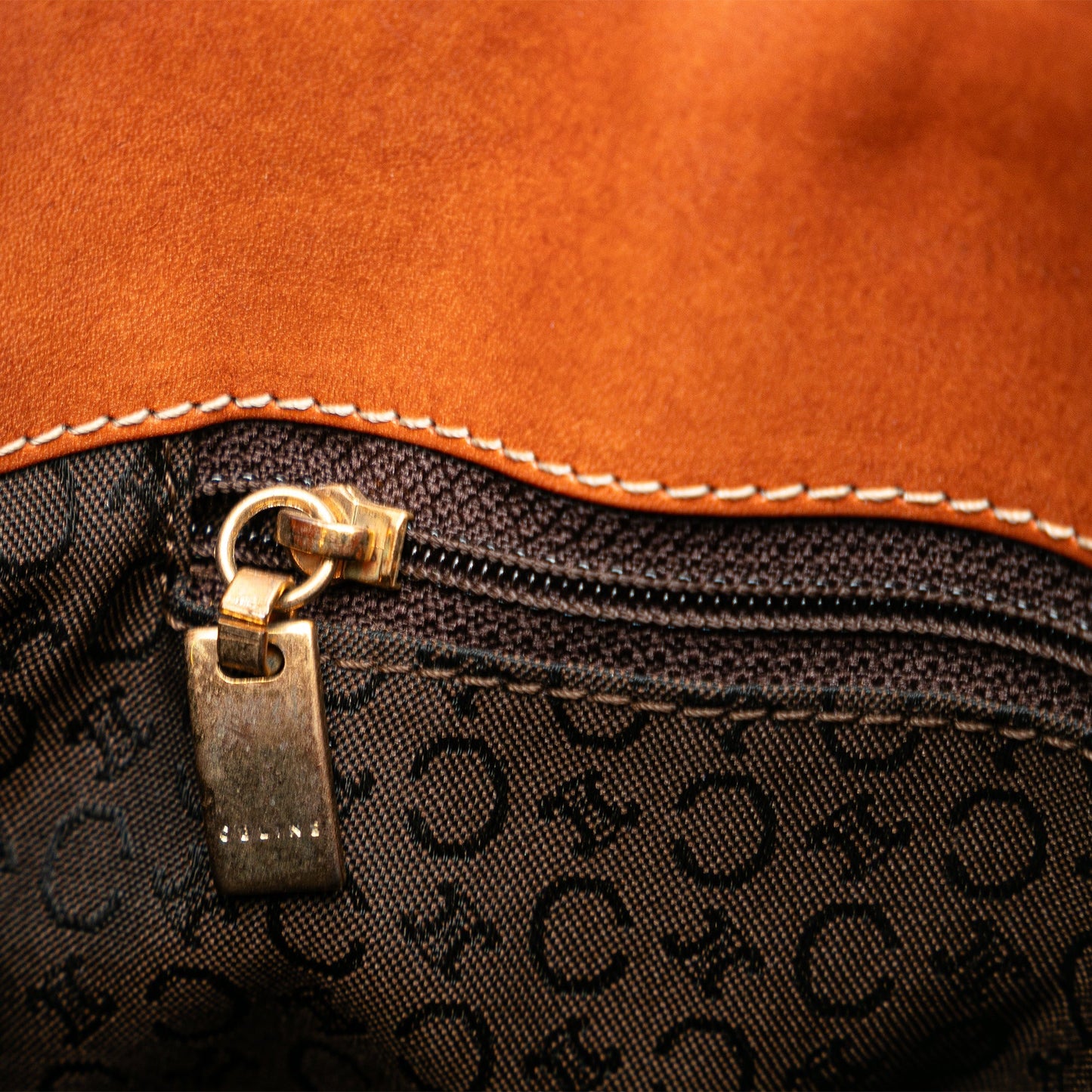 Celine Macadam Handbag Brown