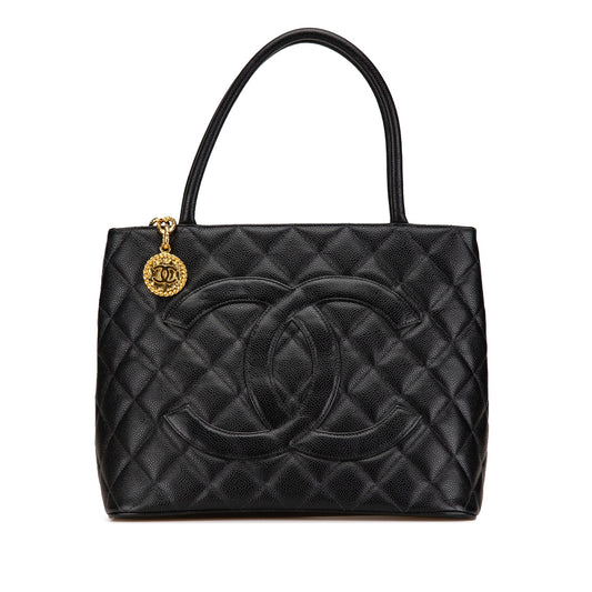 Chanel Caviar Medallion Tote Black