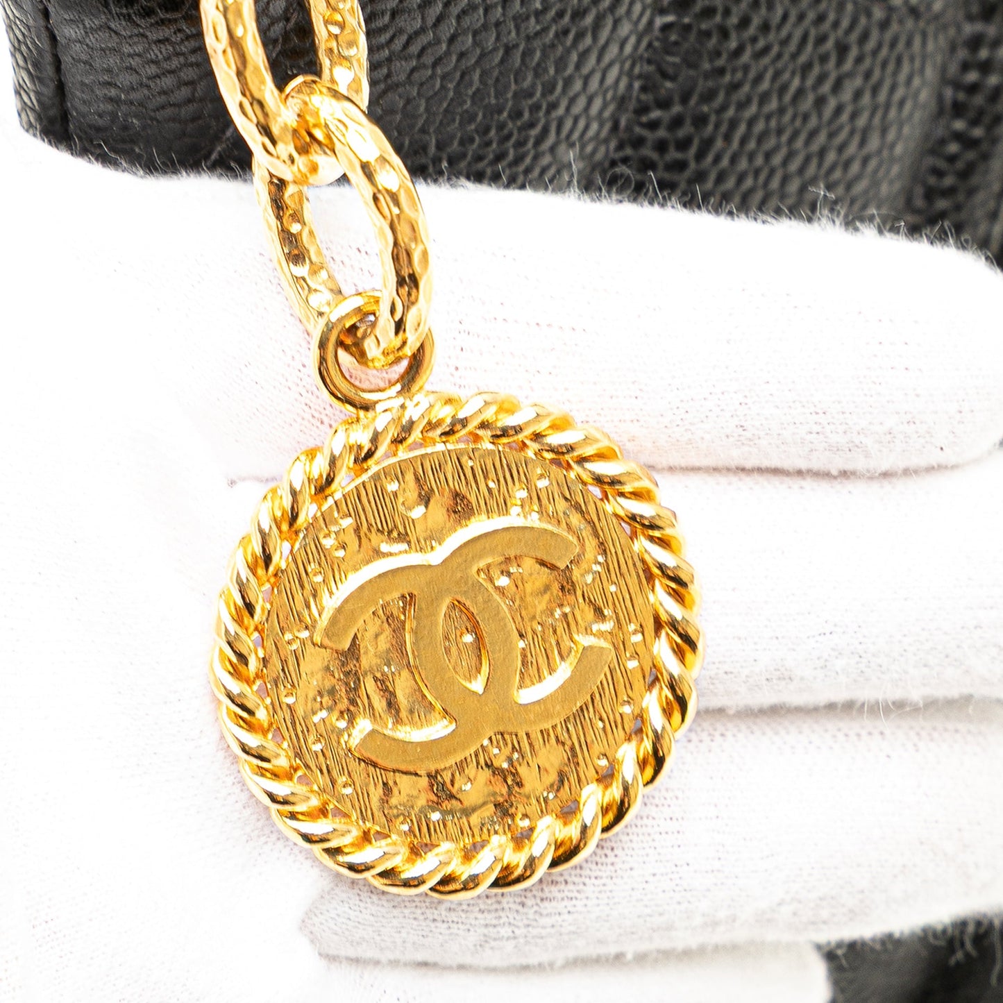 Chanel Caviar Medallion Tote Black