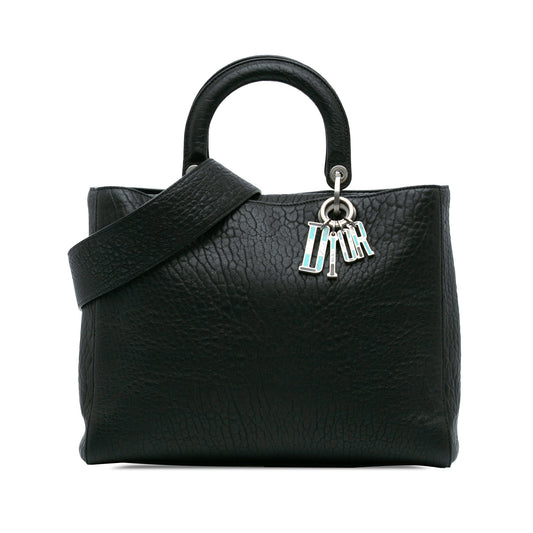 Dior Large Canyon Grained Lambskin Lady Dior Black