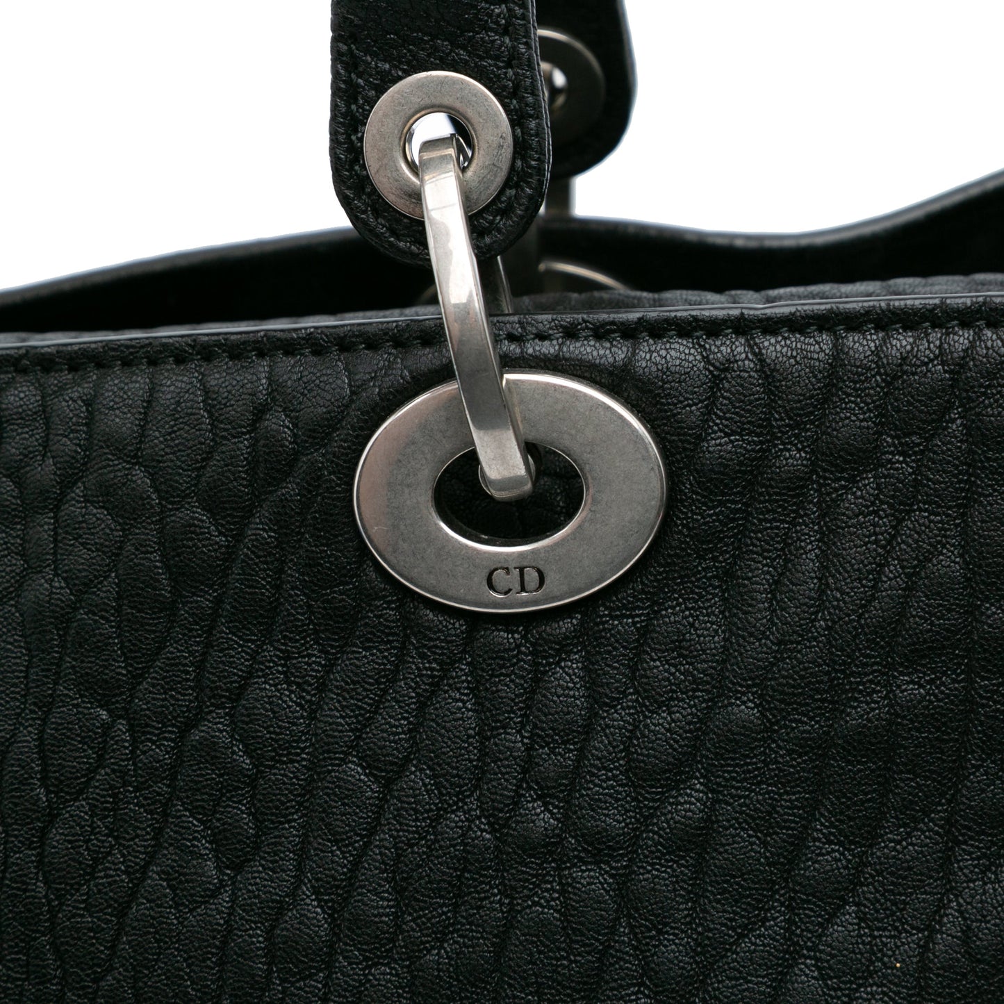 Dior Large Canyon Grained Lambskin Lady Dior Black