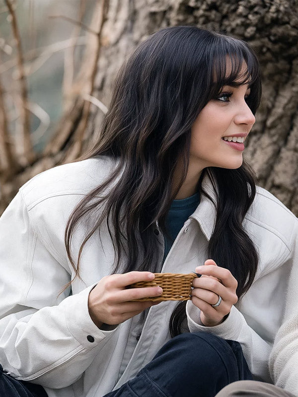 Günes Reminder White Leather Jacket