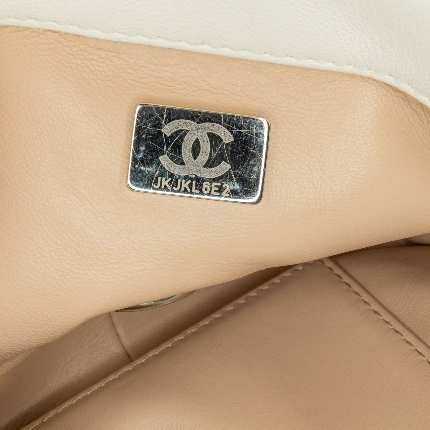 Chanel Mini Quilted Lambskin Chain Rows Flap White