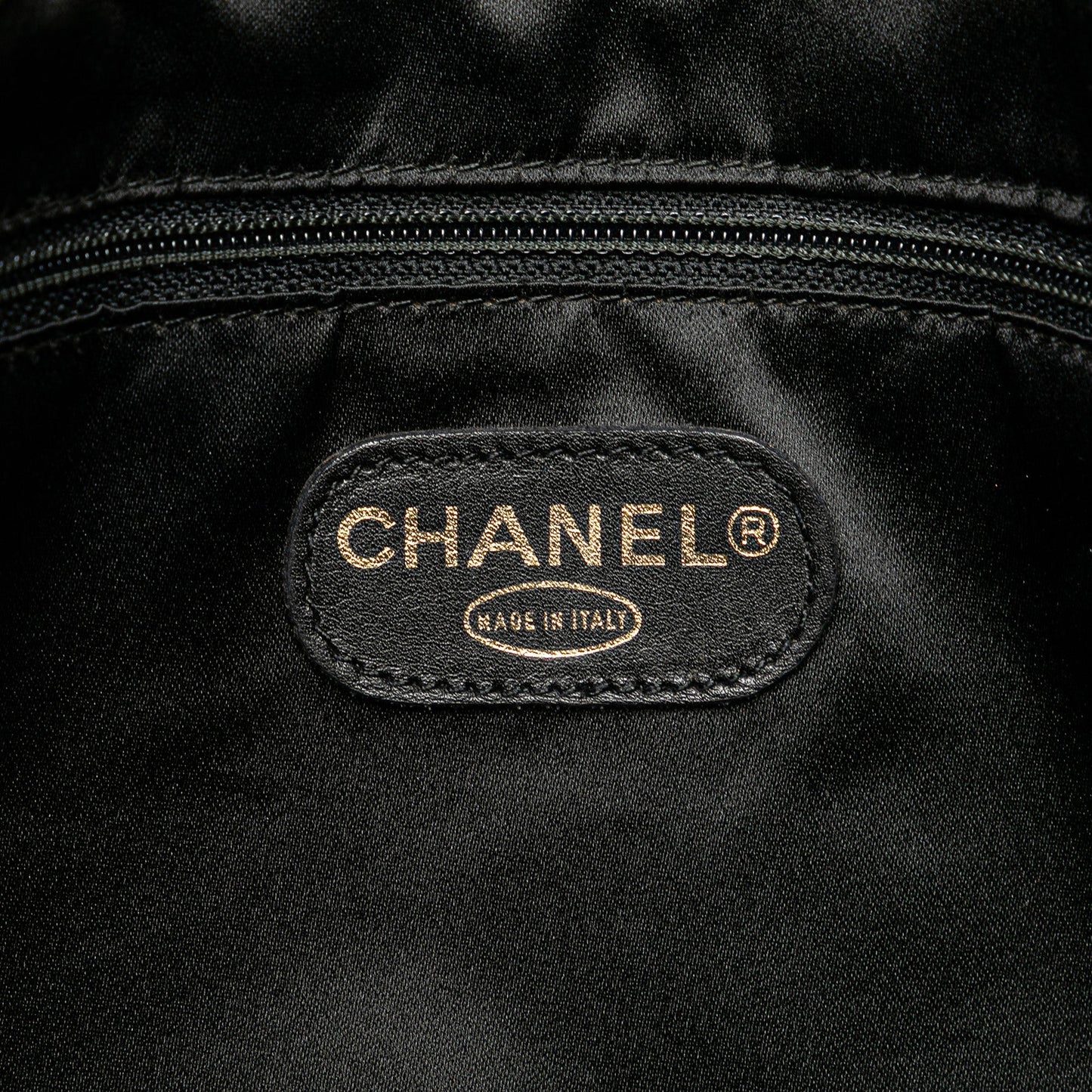 Chanel Quilted Lambskin Tassel Chain Shoulder Bag Black
