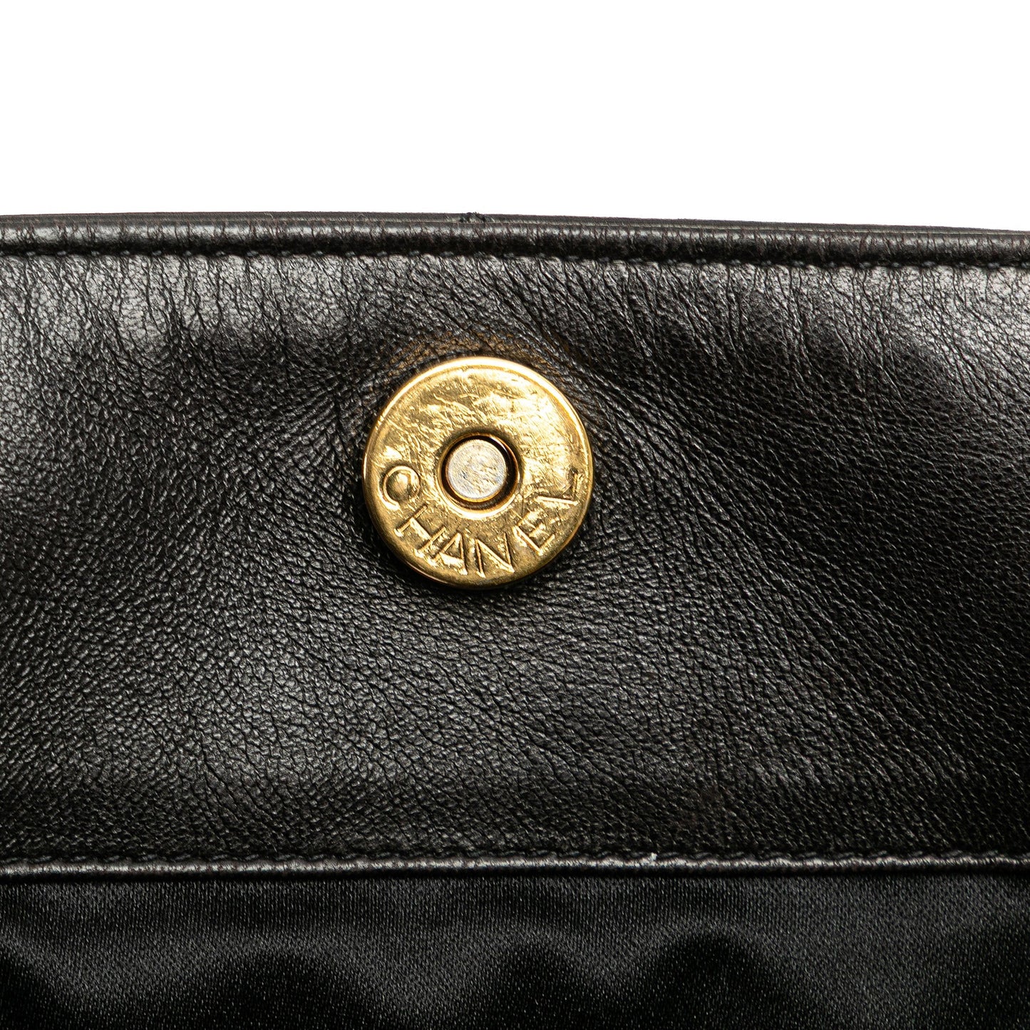 Chanel Quilted Lambskin Tassel Chain Shoulder Bag Black