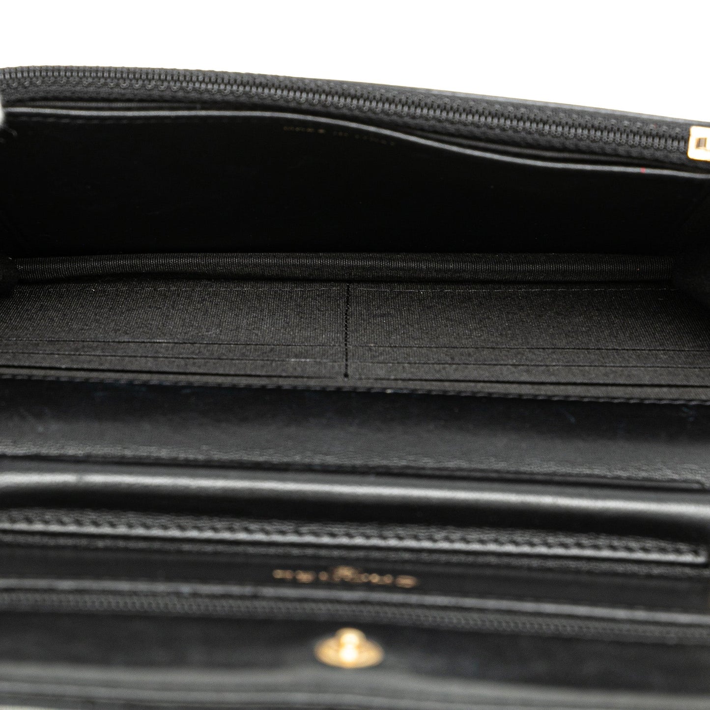 Chanel Quilted Studded Lambskin 18K Lucky Charms Wallet On Chain Black