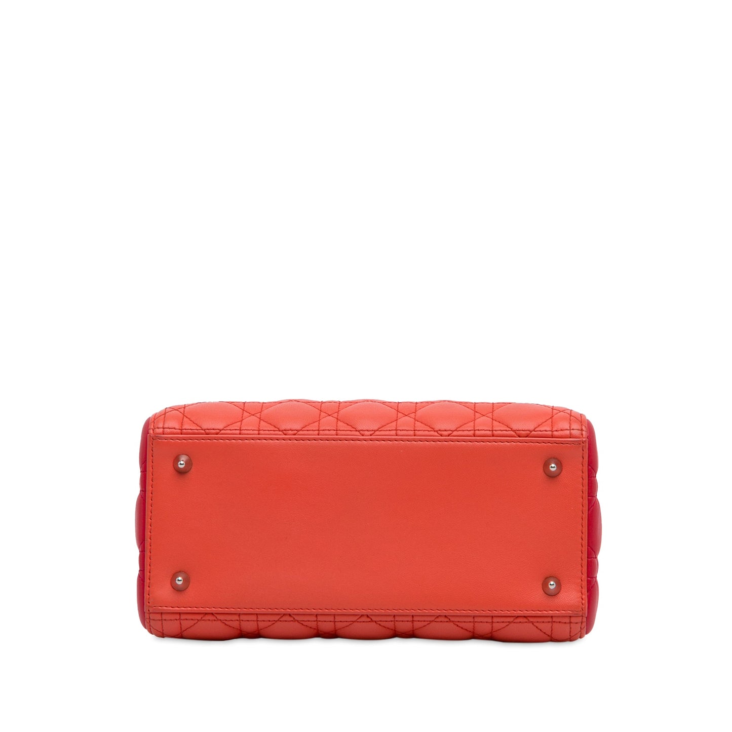 Dior Medium Bicolor Lambskin Cannage Lady Dior Orange