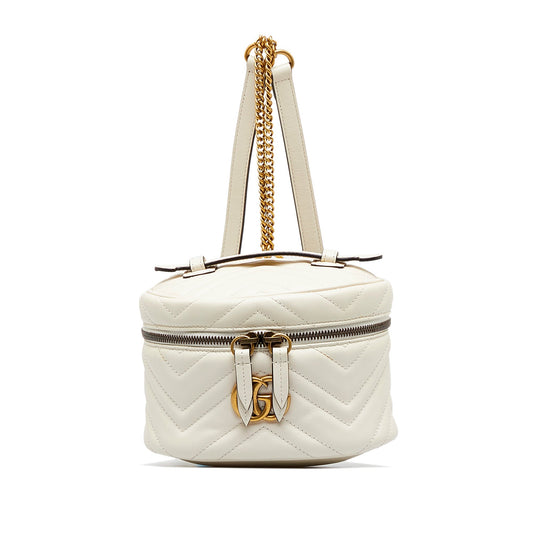 Gucci Mini GG Marmont Matelasse Backpack White