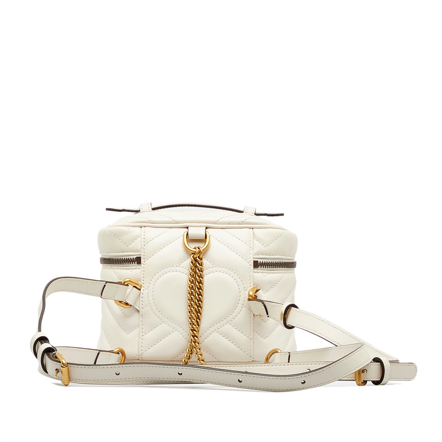 Gucci Mini GG Marmont Matelasse Backpack White