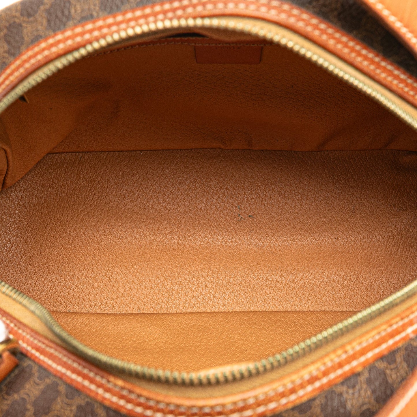 Celine Macadam Coated Canvas Handbag Brown