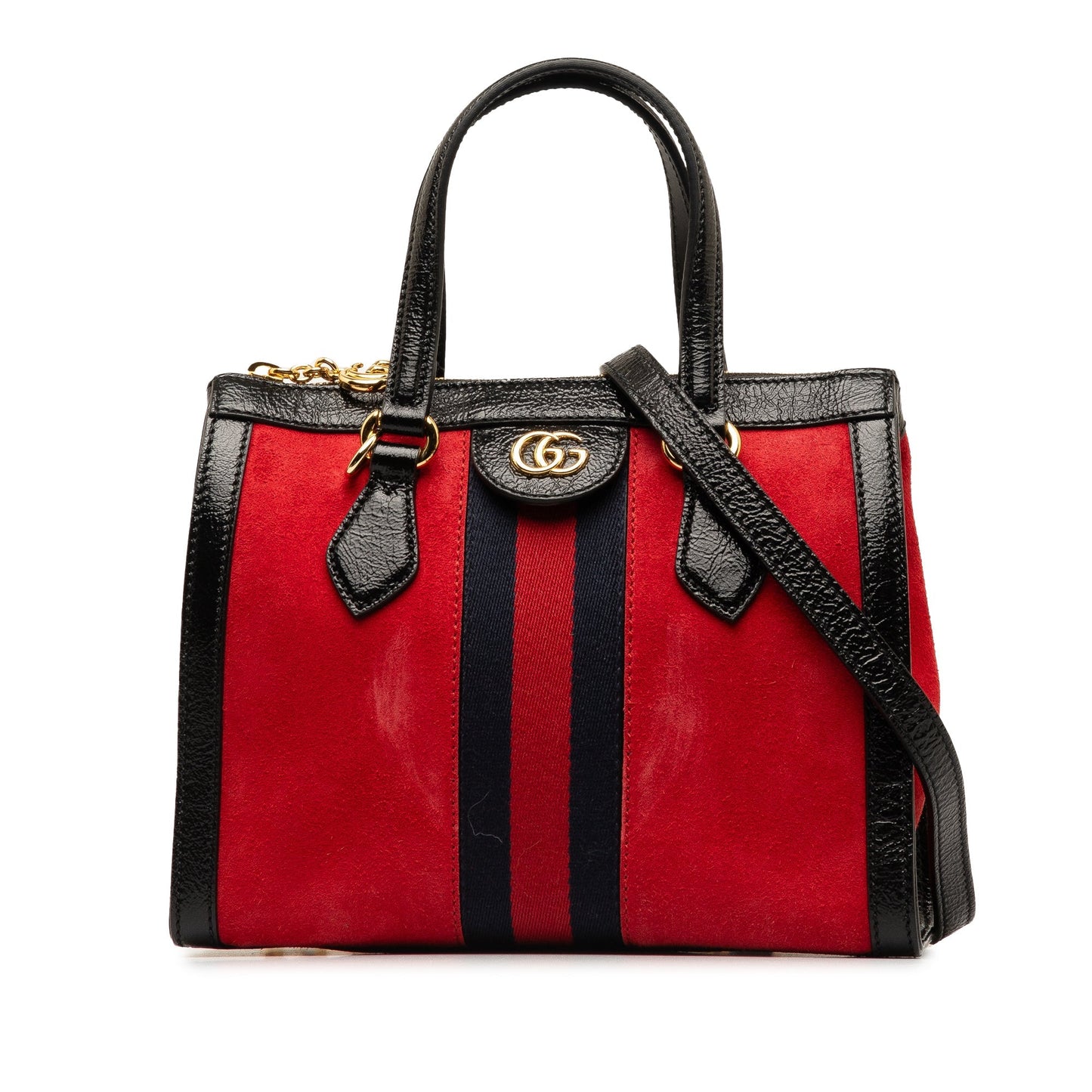 Gucci Small Suede Ophidia Satchel Red
