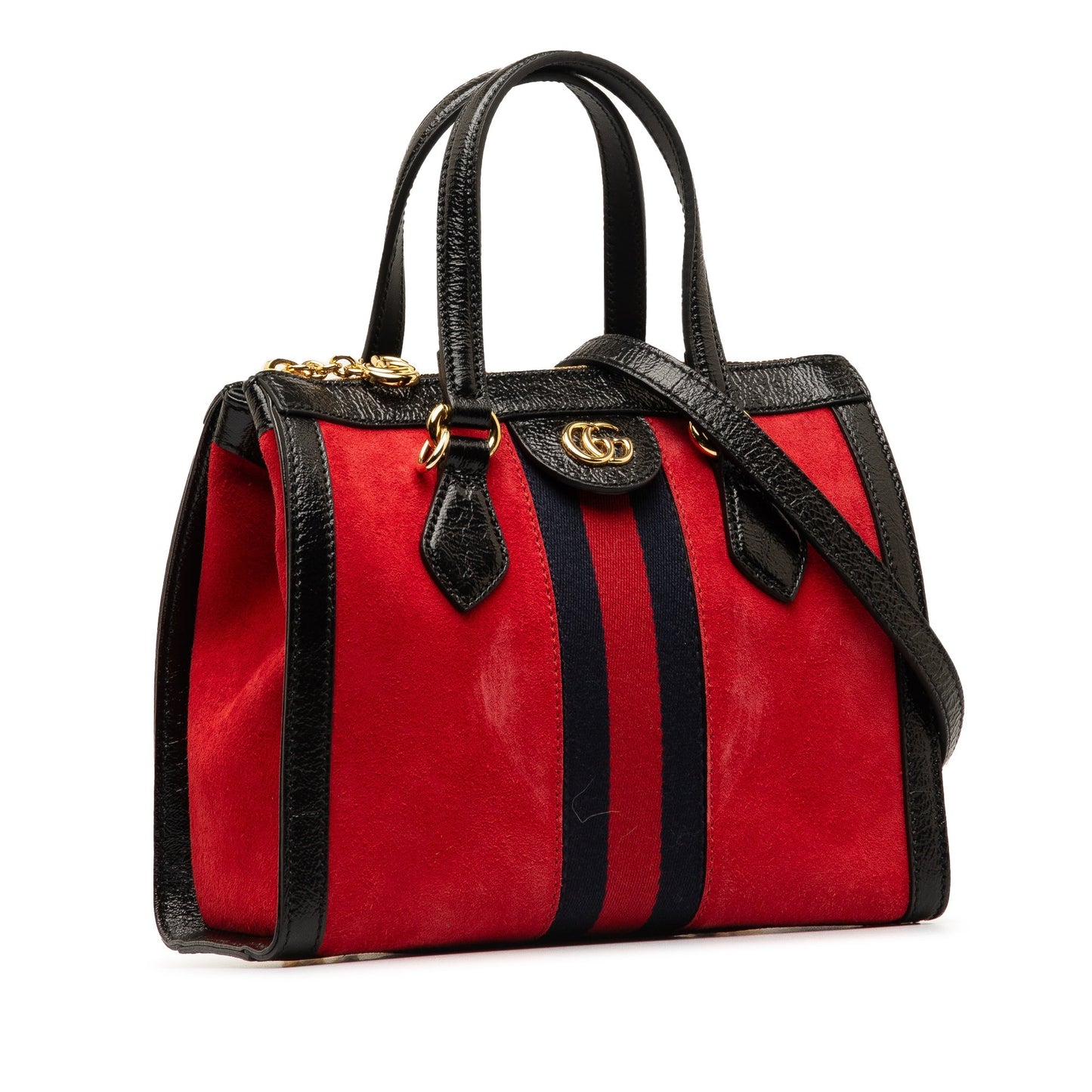 Gucci Small Suede Ophidia Satchel Red