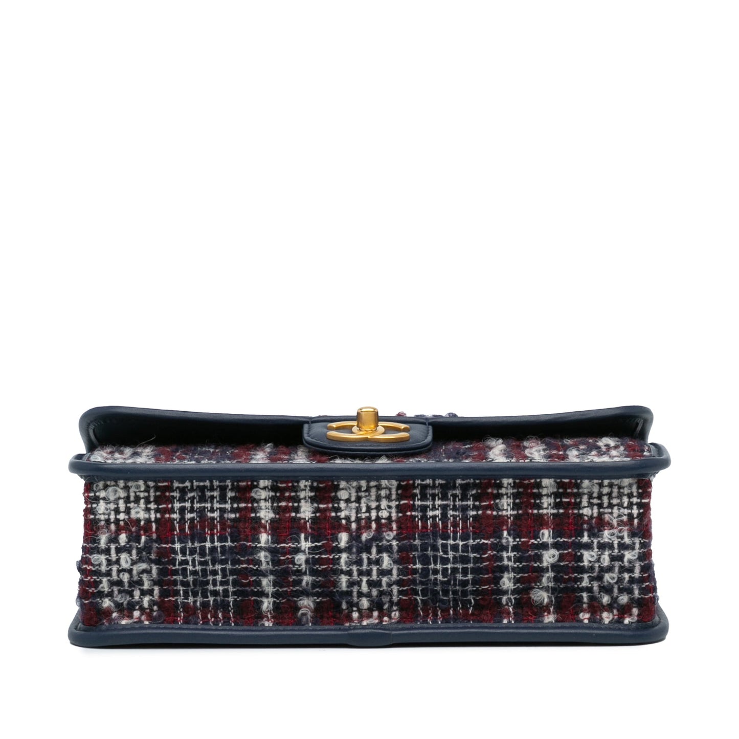 Chanel Small Tweed School Memory Top Handle Flap Blue