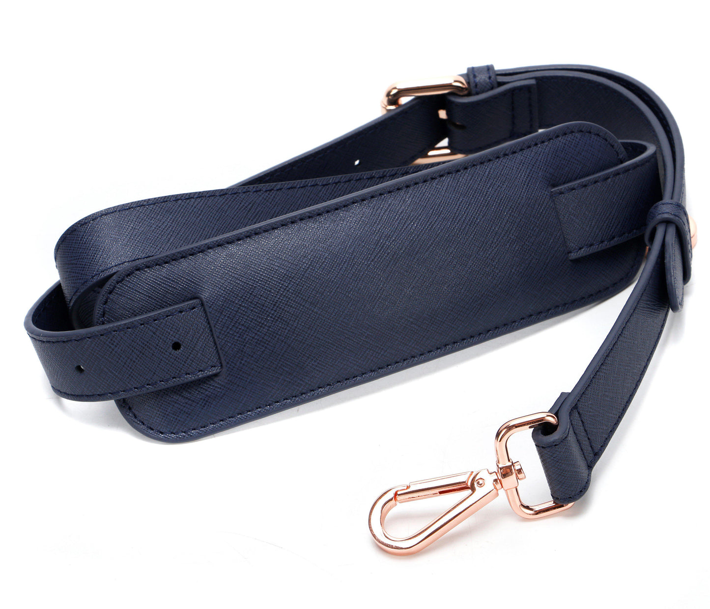 SAVANNAH DESIGNER LAPTOP HANDBAG | NAVY LEATHER | CHAMPAGNE GOLD