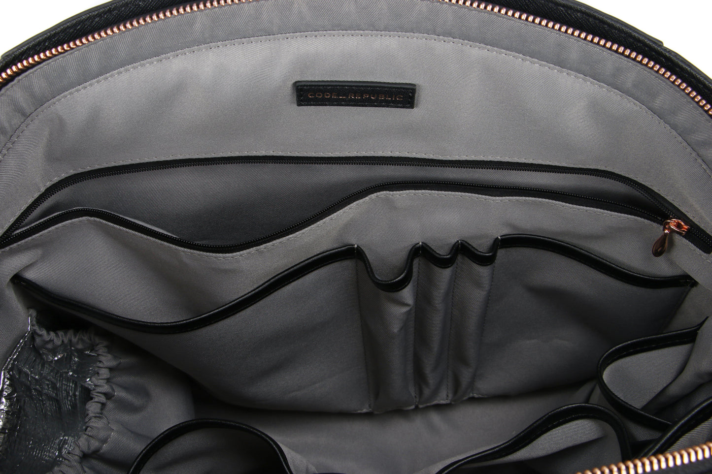 SAVANNAH DESIGNER LAPTOP HANDBAG | NAVY LEATHER | CHAMPAGNE GOLD