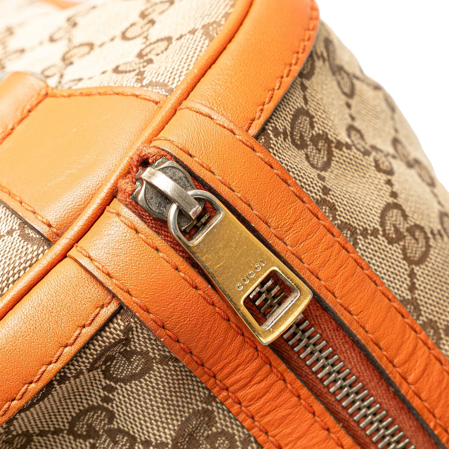 Gucci GG Canvas Web Joy Boston Bag Brown