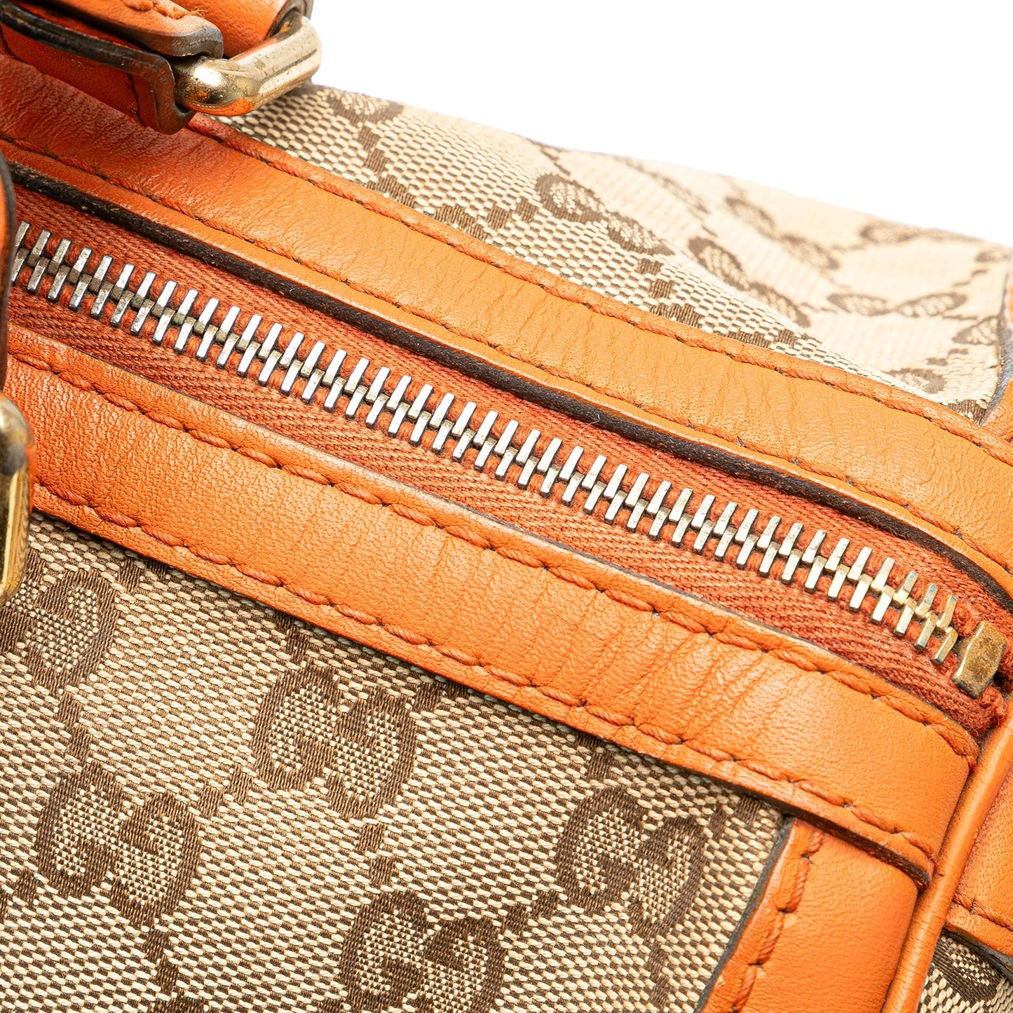 Gucci GG Canvas Web Joy Boston Bag Brown