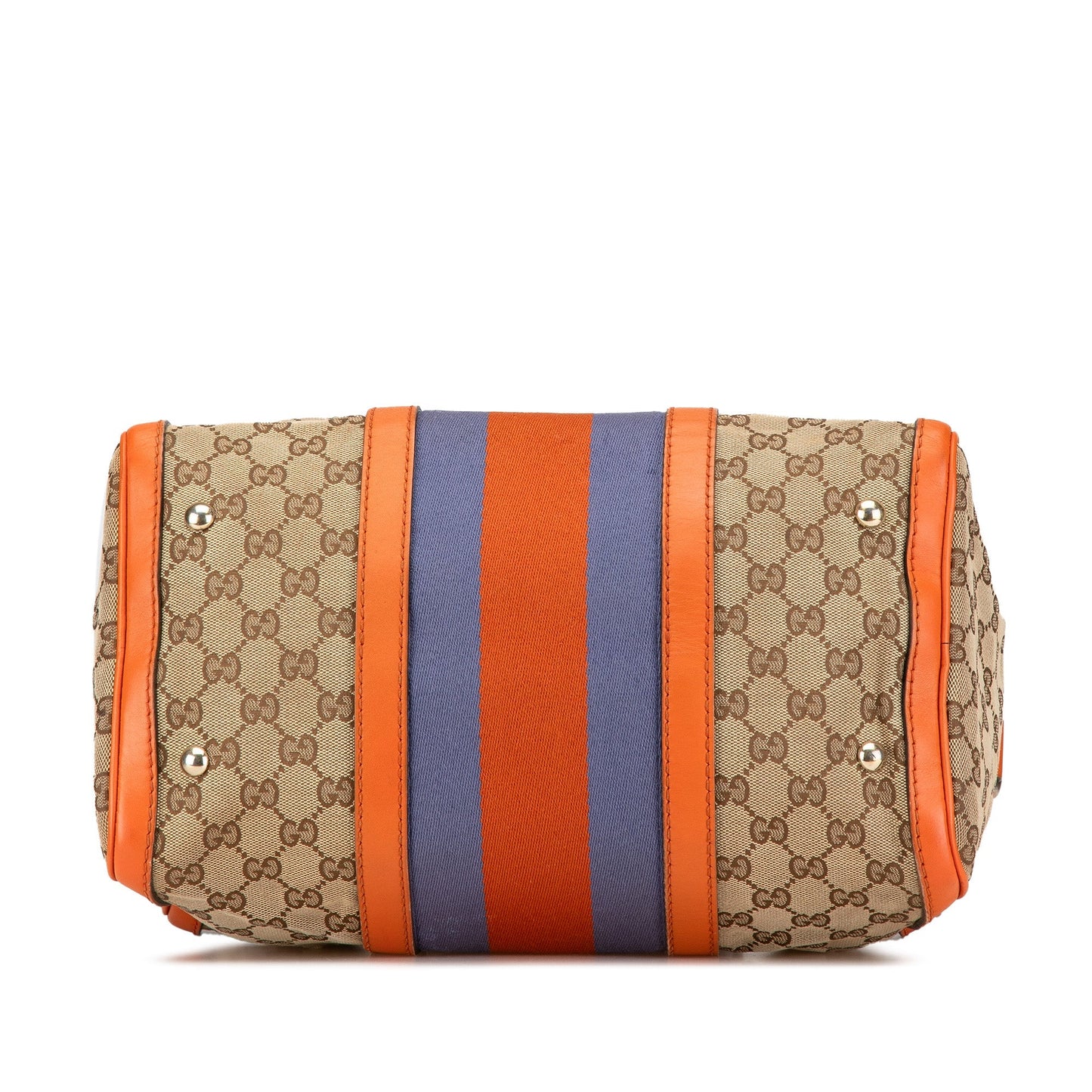 Gucci GG Canvas Web Joy Boston Bag Brown