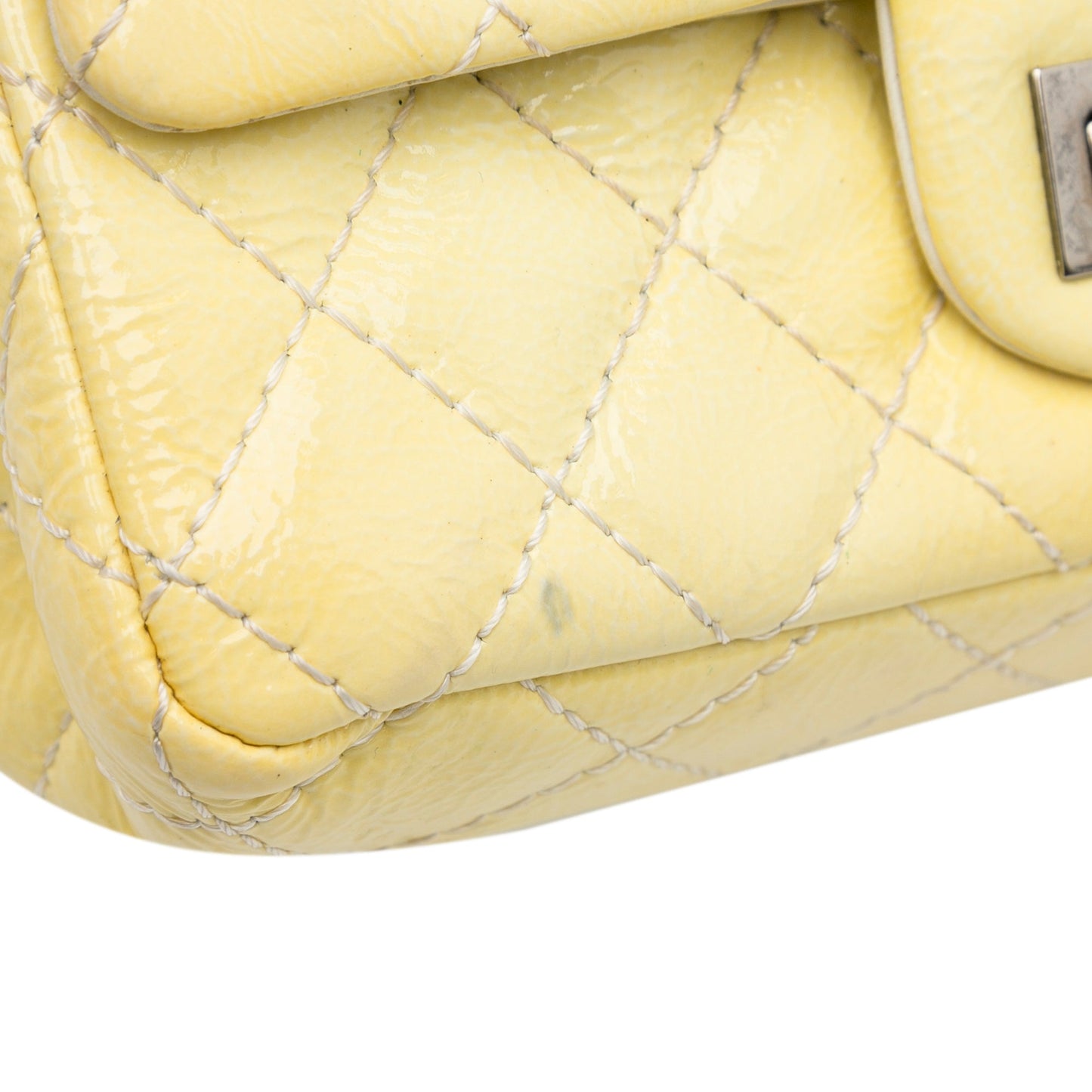 Chanel Mini Reissue 2.55 Patent Double Flap Yellow