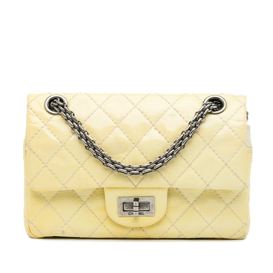 Chanel Mini Reissue 2.55 Patent Double Flap Yellow