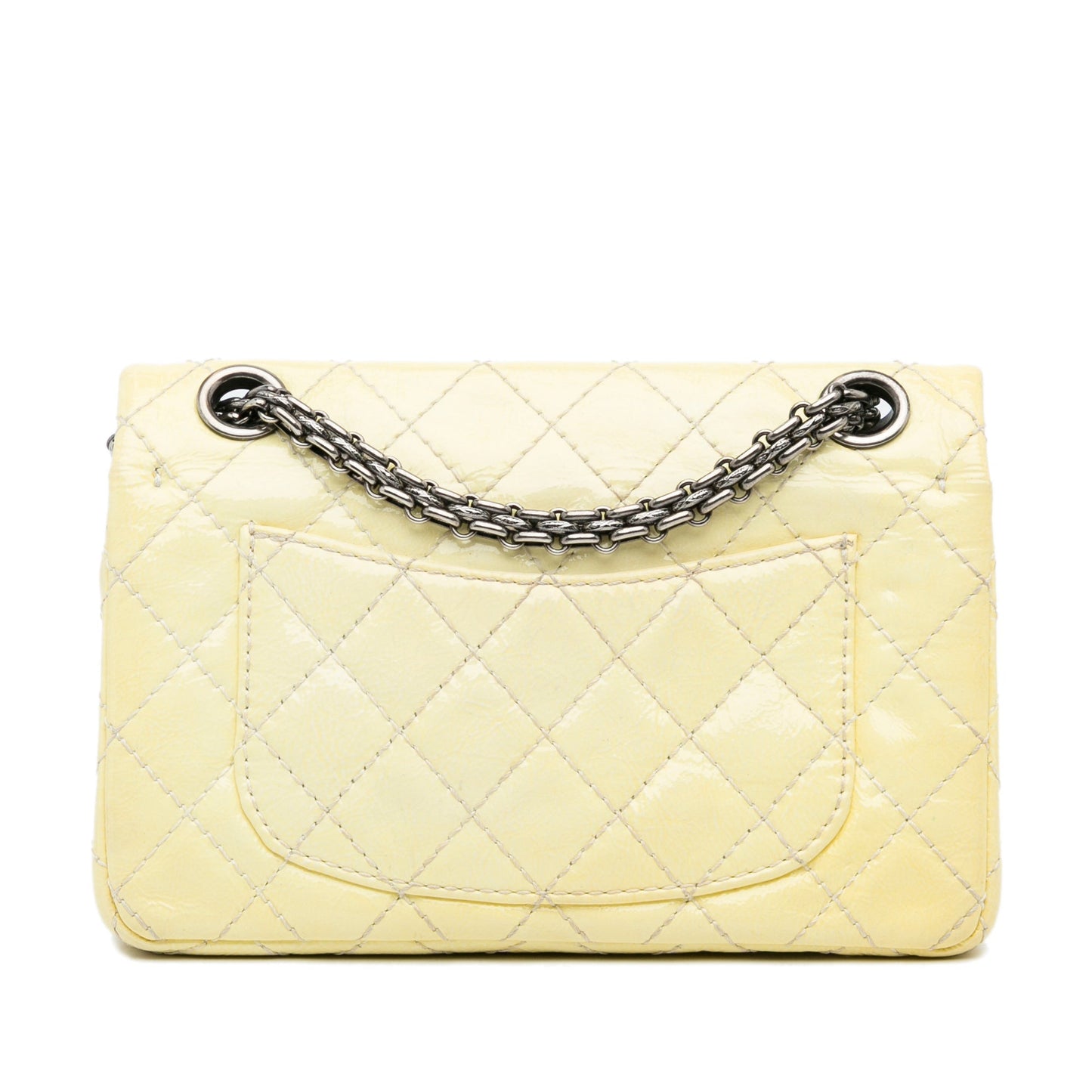 Chanel Mini Reissue 2.55 Patent Double Flap Yellow
