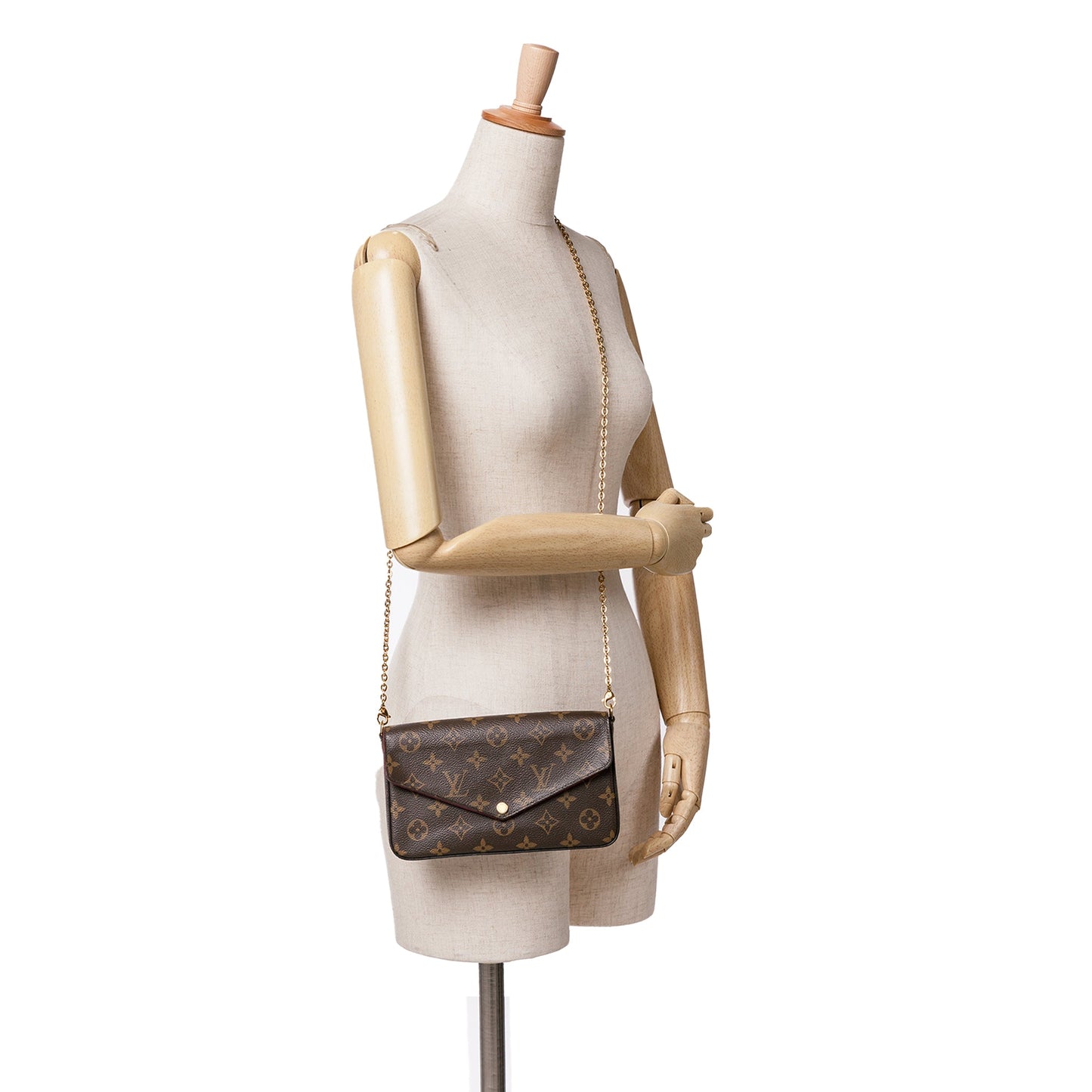 Louis Vuitton Monogram Pochette Felicie Brown