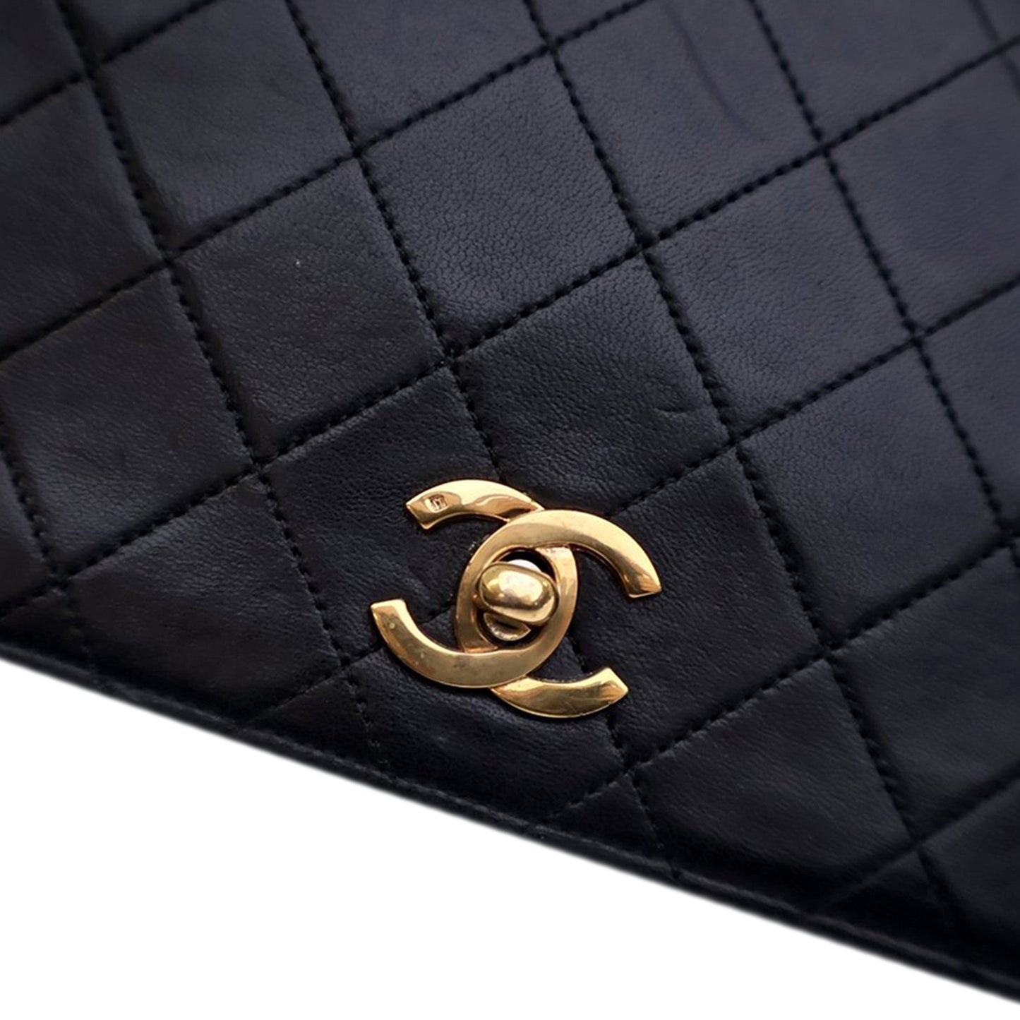 Chanel Small CC Quilted Lambskin Full Flap Black