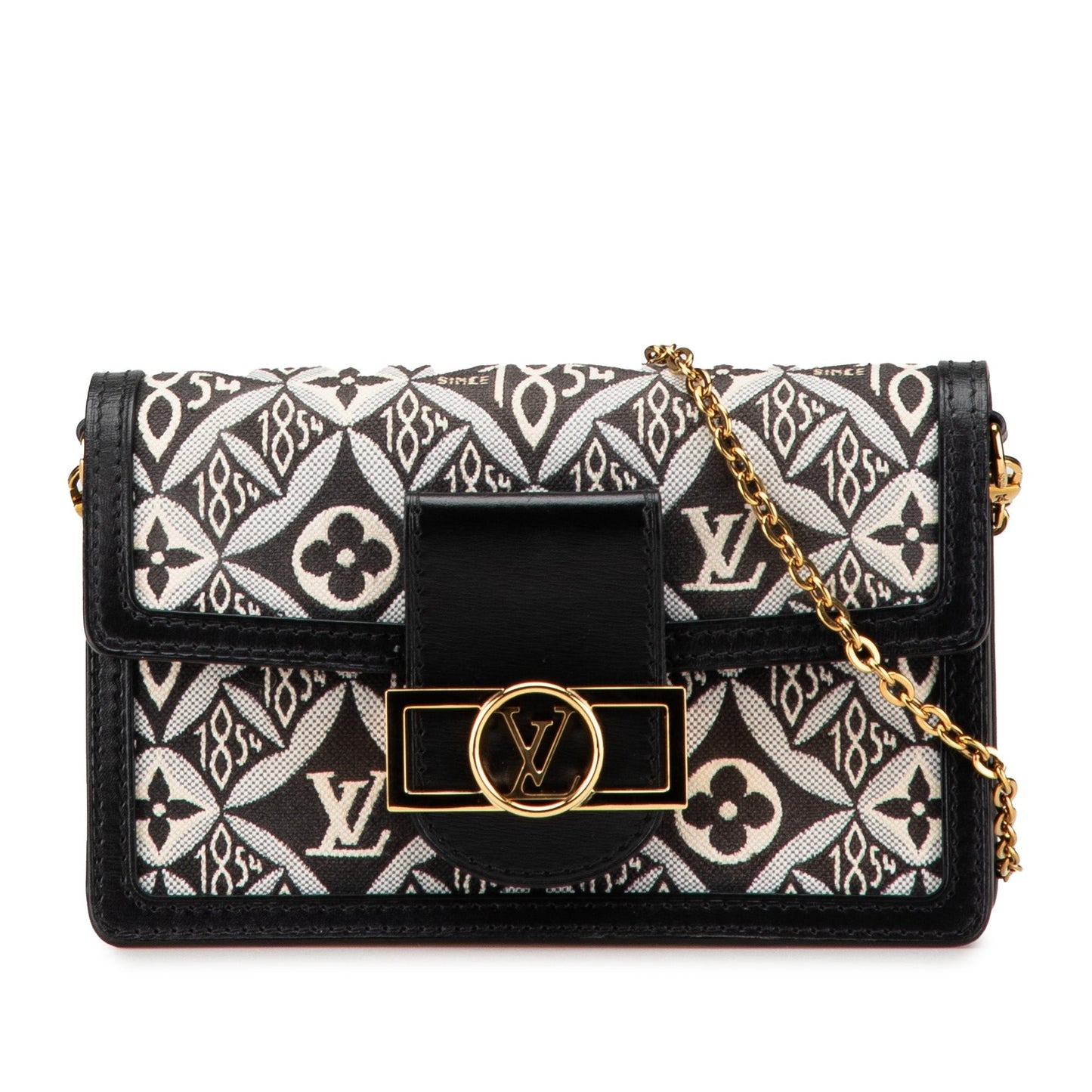 Louis Vuitton Monogram Since 1854 Dauphine Chain Wallet Black