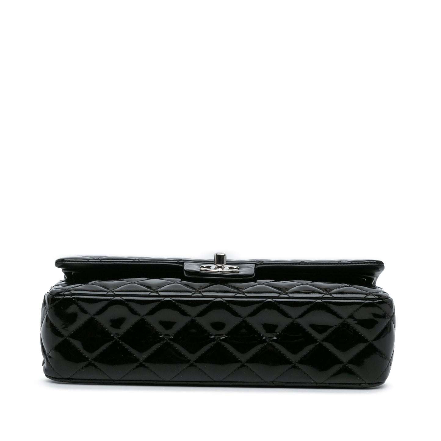 Chanel Medium Classic Patent Double Flap Black