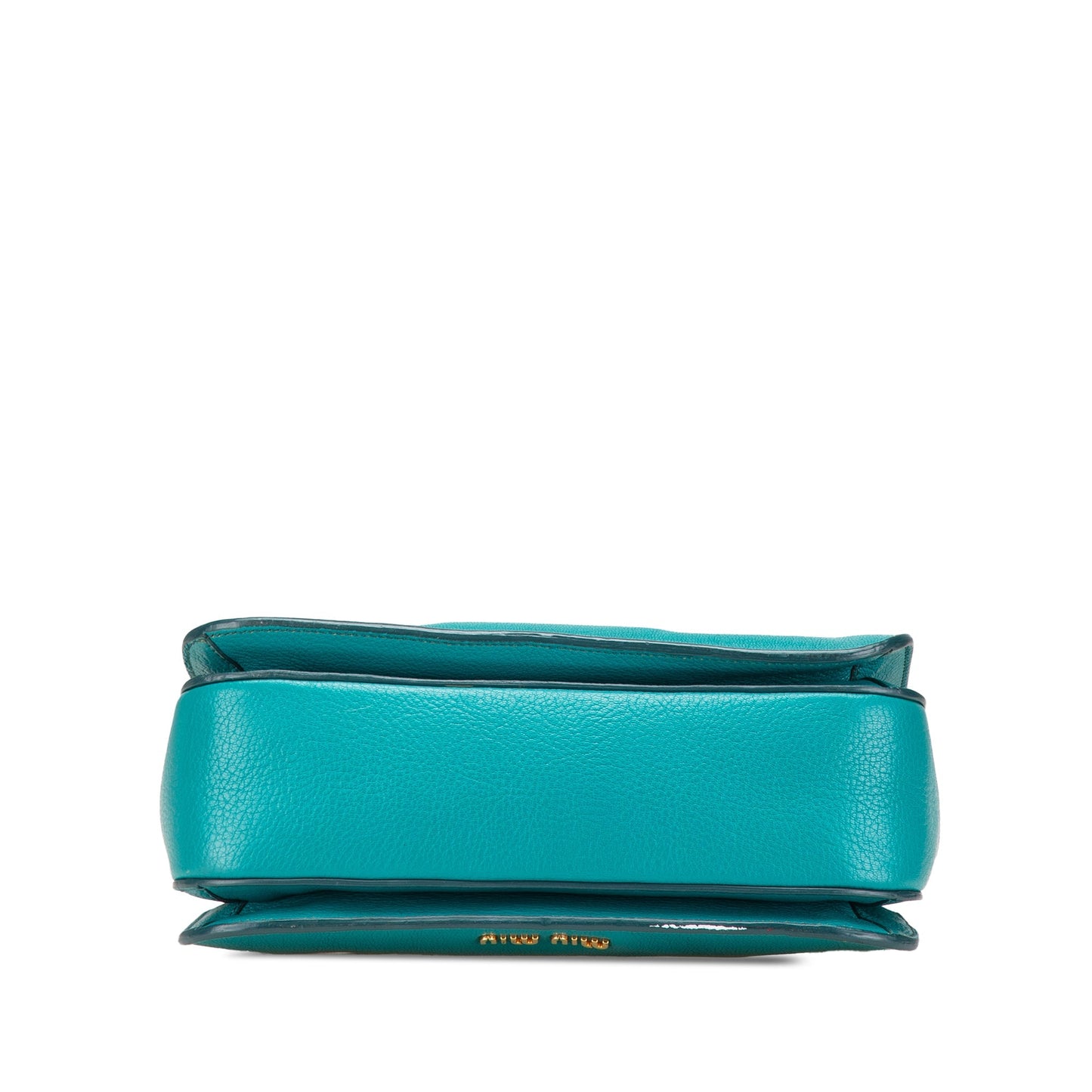 Miu Miu Goatskin Madras Satchel Blue
