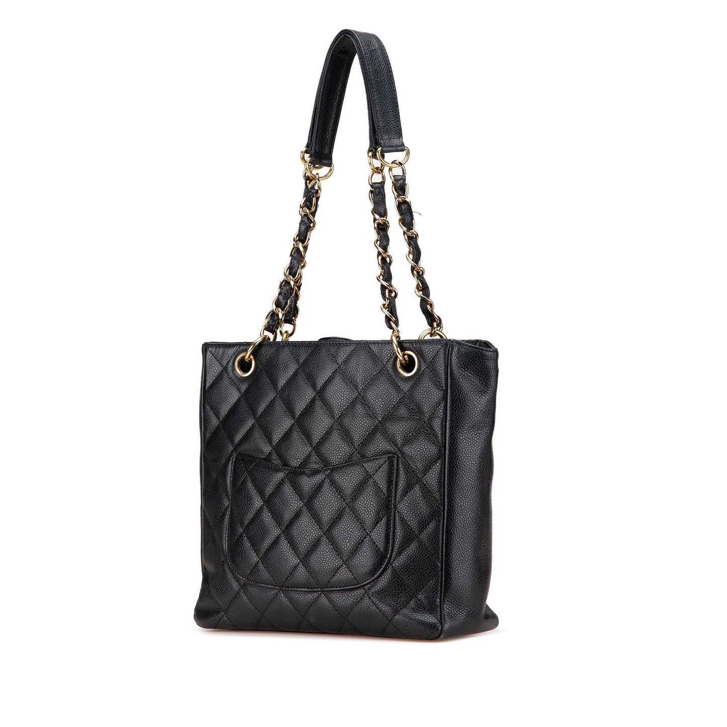Chanel Caviar Petite Shopping Tote Black