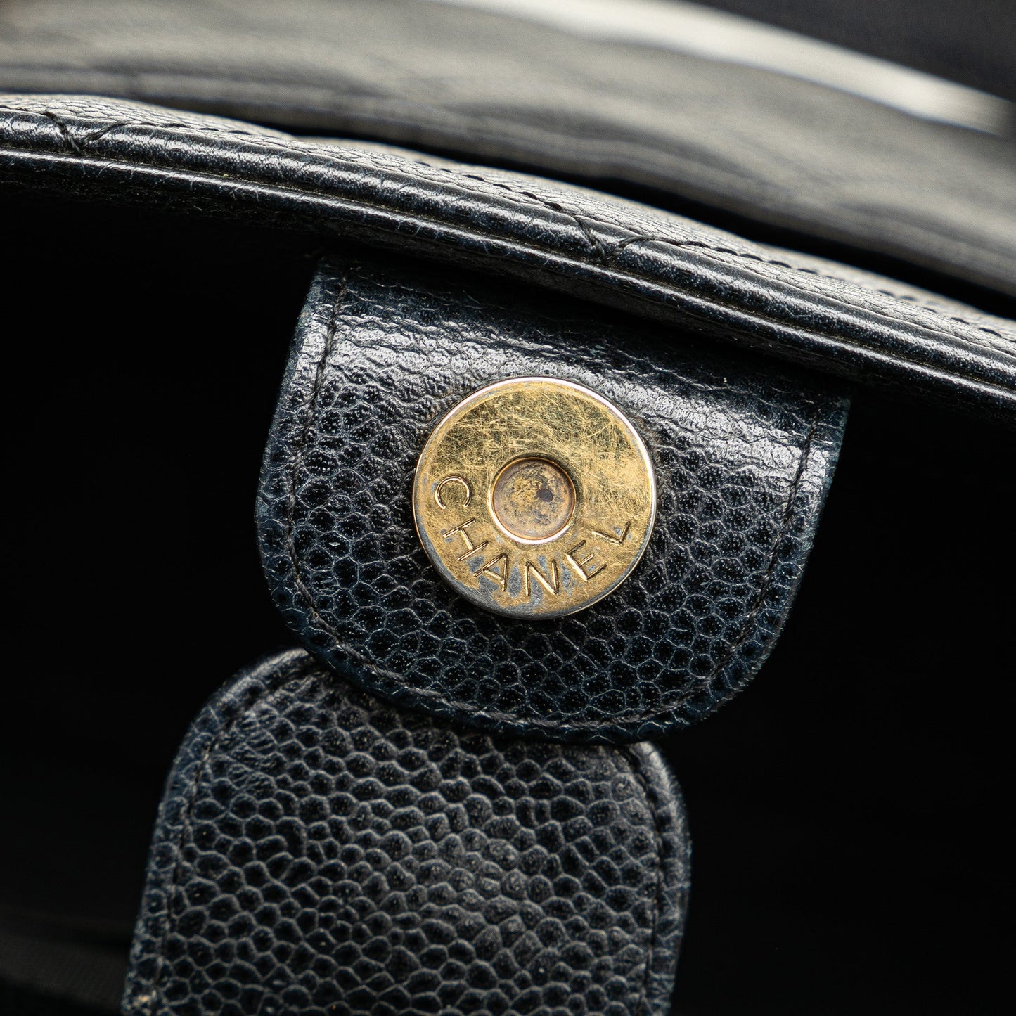 Chanel Caviar Petite Shopping Tote Black