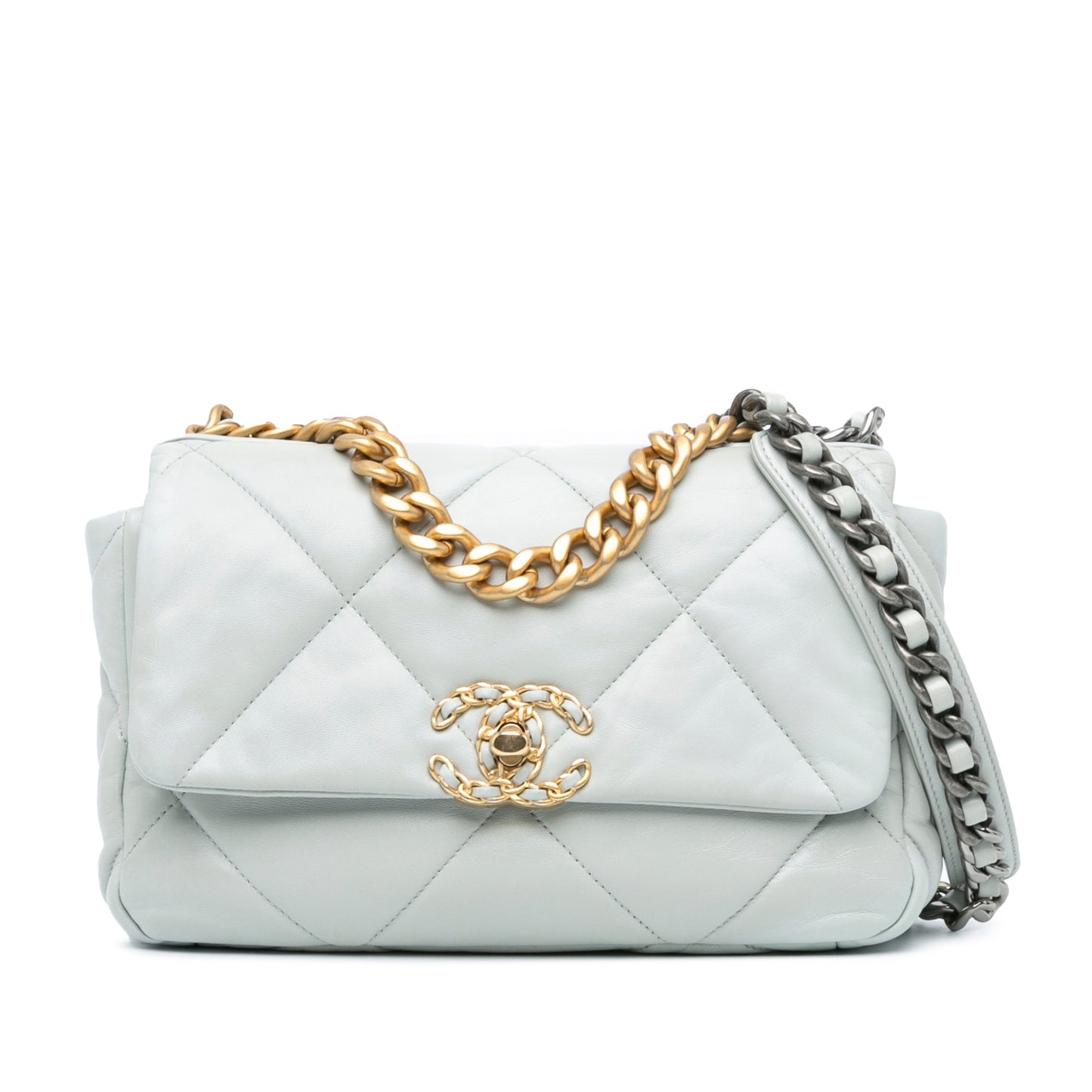 Chanel Medium Lambskin 19 Flap Gray