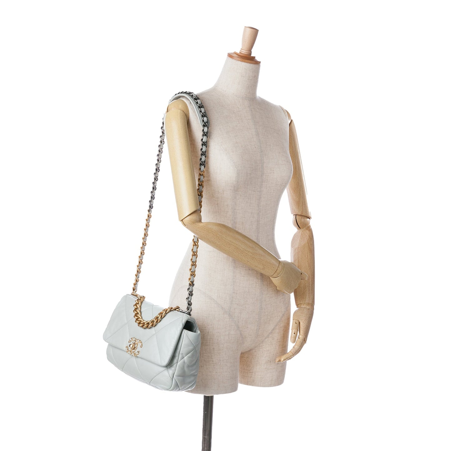 Chanel Medium Lambskin 19 Flap Gray