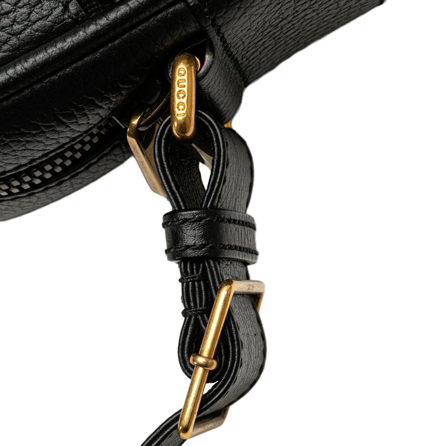 Gucci Leather Logo Crossbody Black