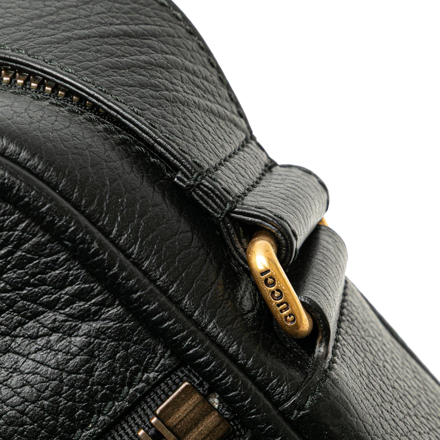 Gucci Leather Logo Crossbody Black
