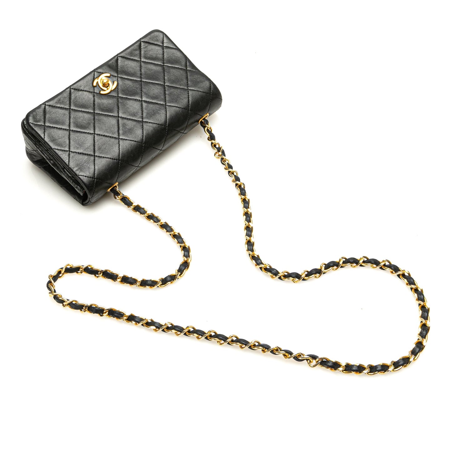 Chanel Mini CC Quilted Lambskin Full Flap Black