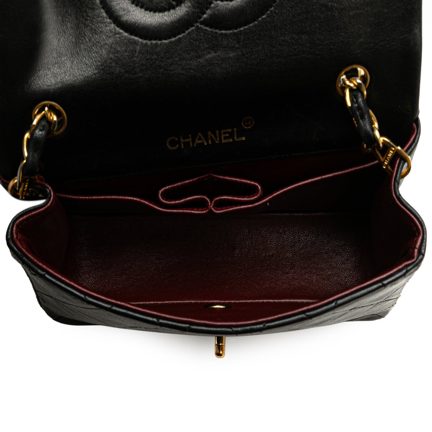 Chanel Mini CC Quilted Lambskin Full Flap Black