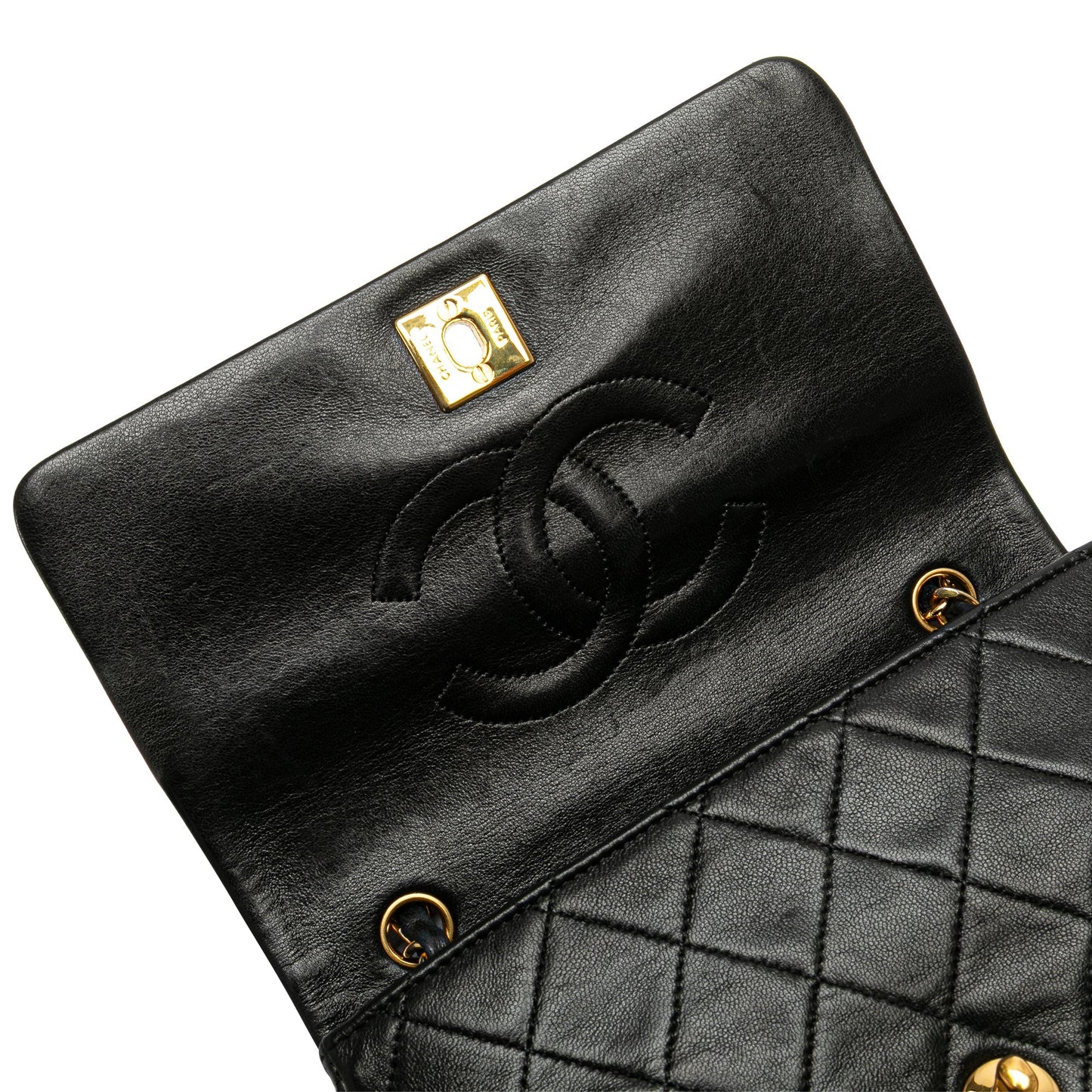 Chanel Mini CC Quilted Lambskin Full Flap Black