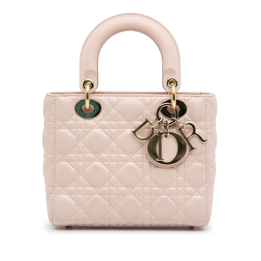 Dior Small Lambskin Cannage My ABCDior Lady Dior Pink