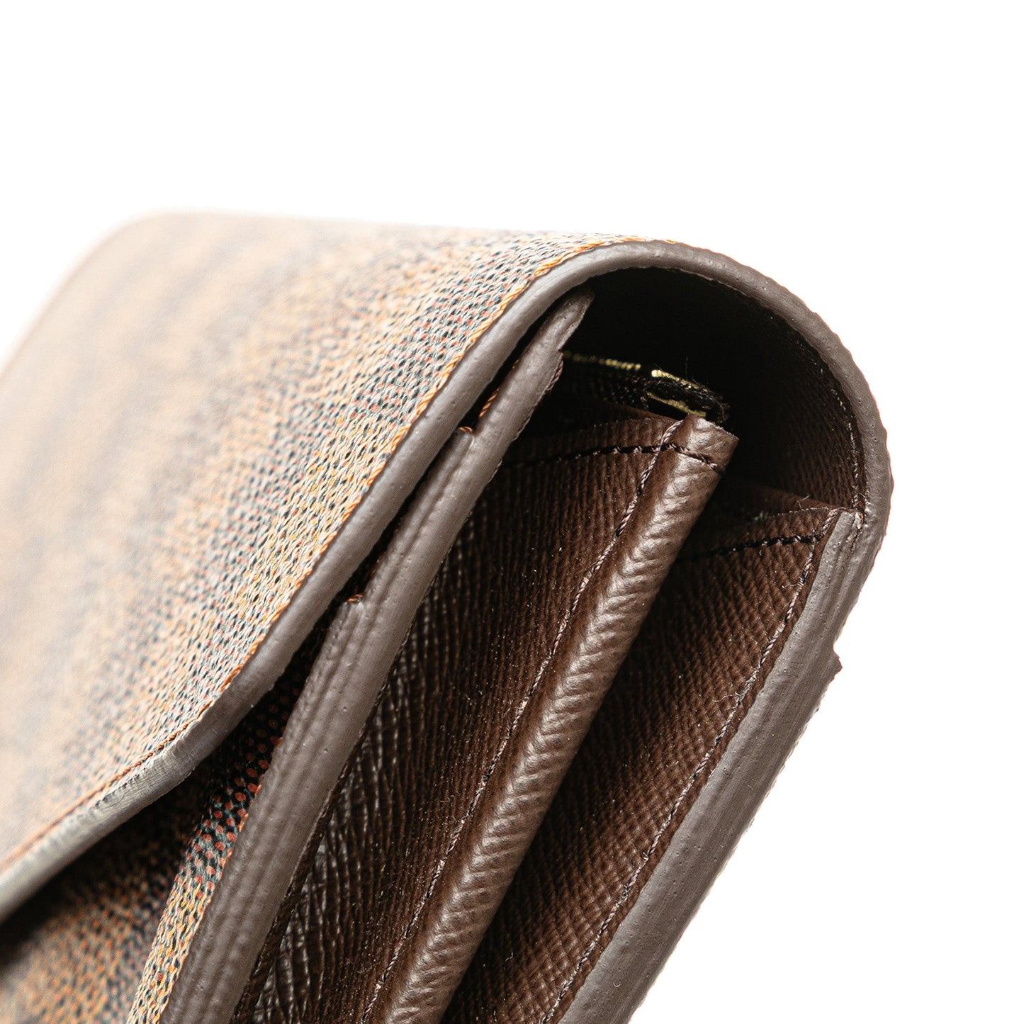 Louis Vuitton Damier Ebene Sarah Wallet Brown