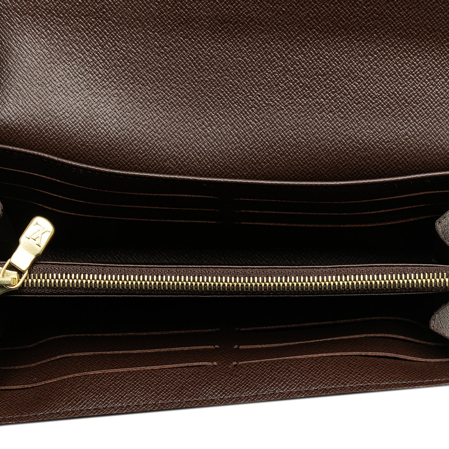 Louis Vuitton Damier Ebene Sarah Wallet Brown