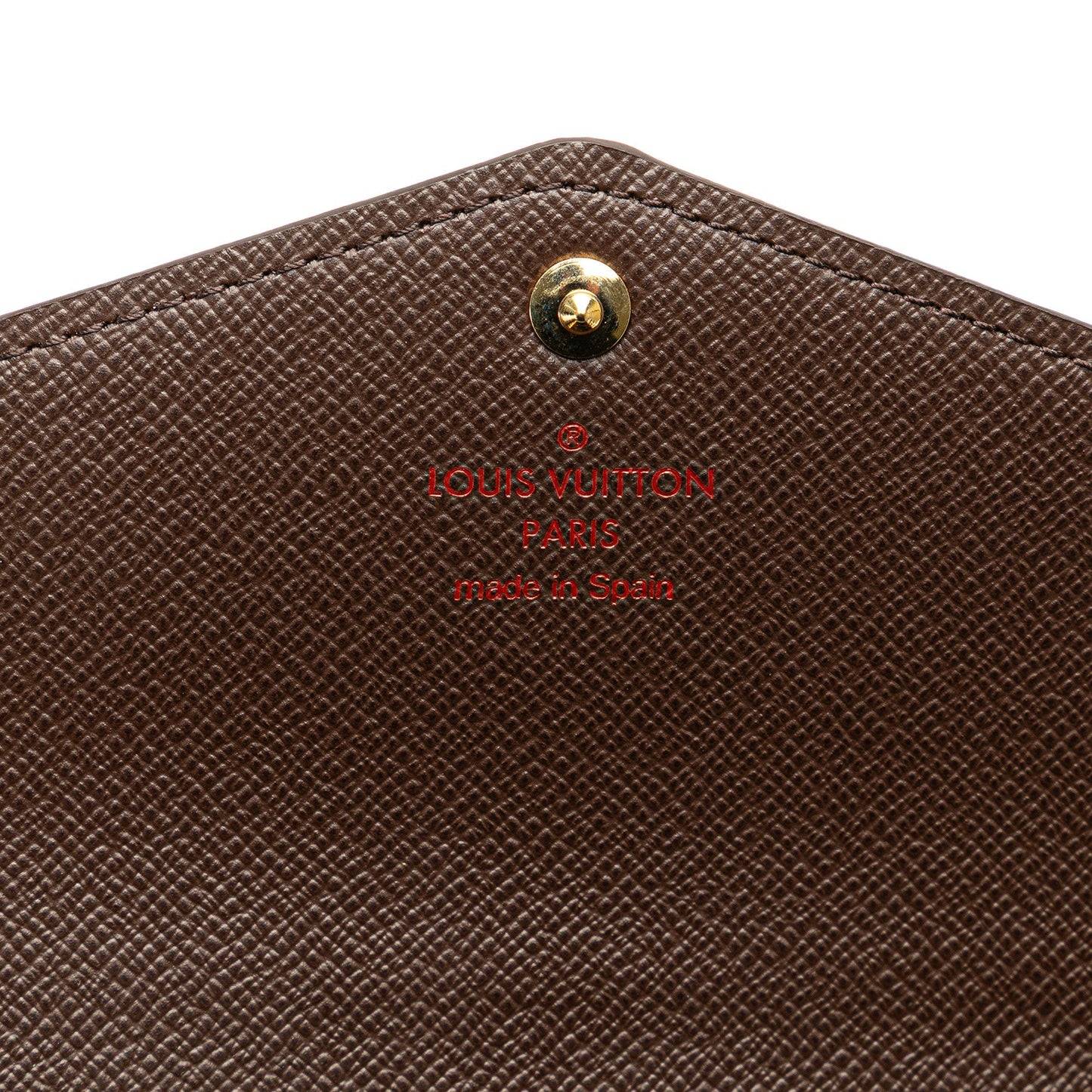 Louis Vuitton Damier Ebene Sarah Wallet Brown