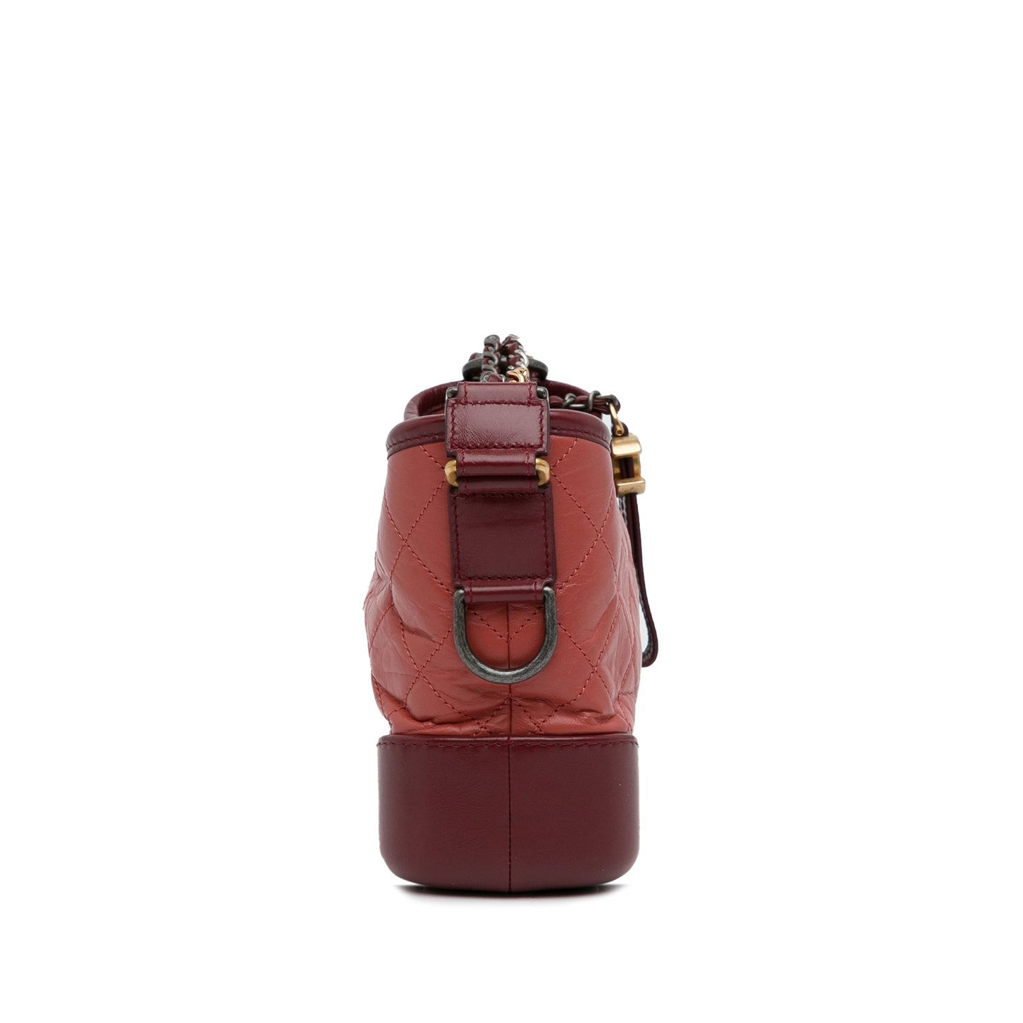Chanel Small Chevron Lambskin Gabrielle Crossbody Red