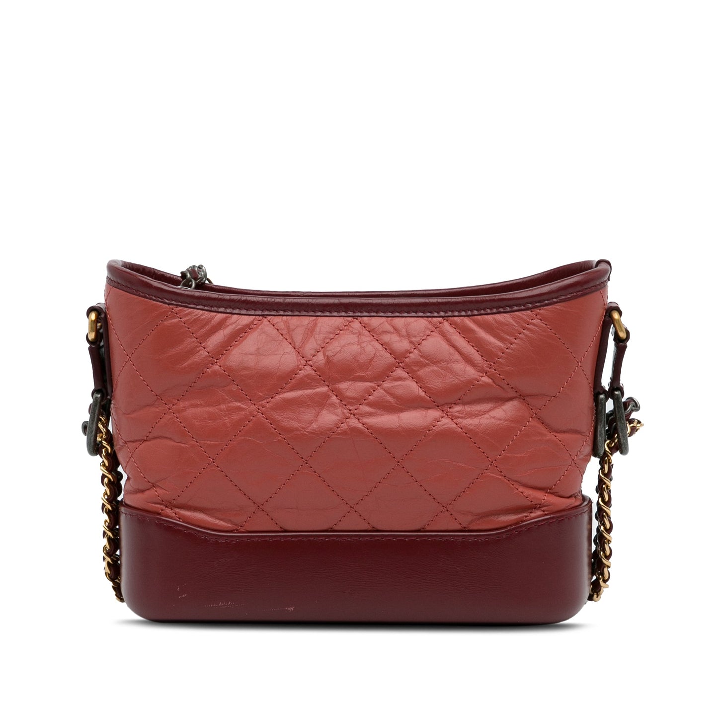 Chanel Small Chevron Lambskin Gabrielle Crossbody Red