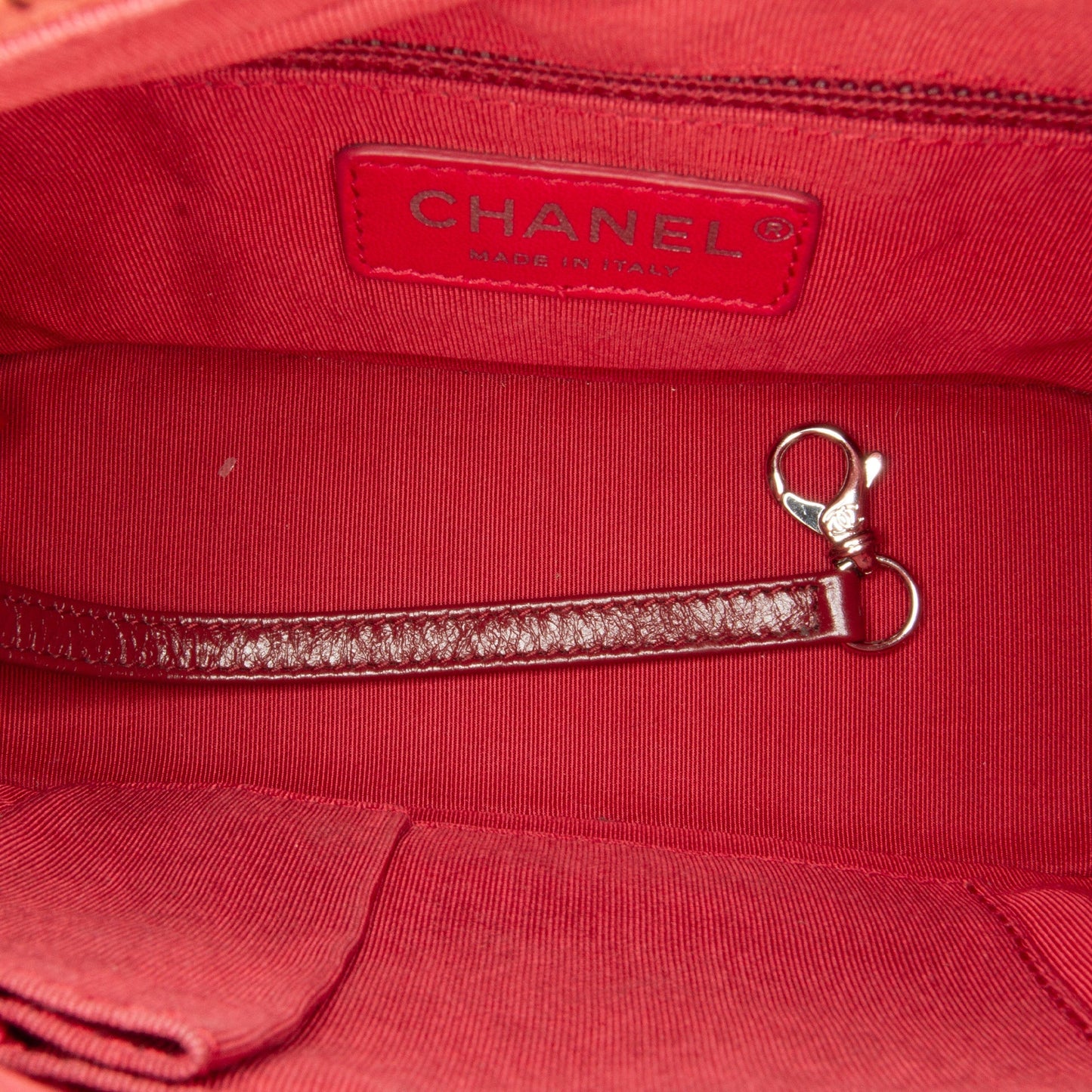 Chanel Small Chevron Lambskin Gabrielle Crossbody Red