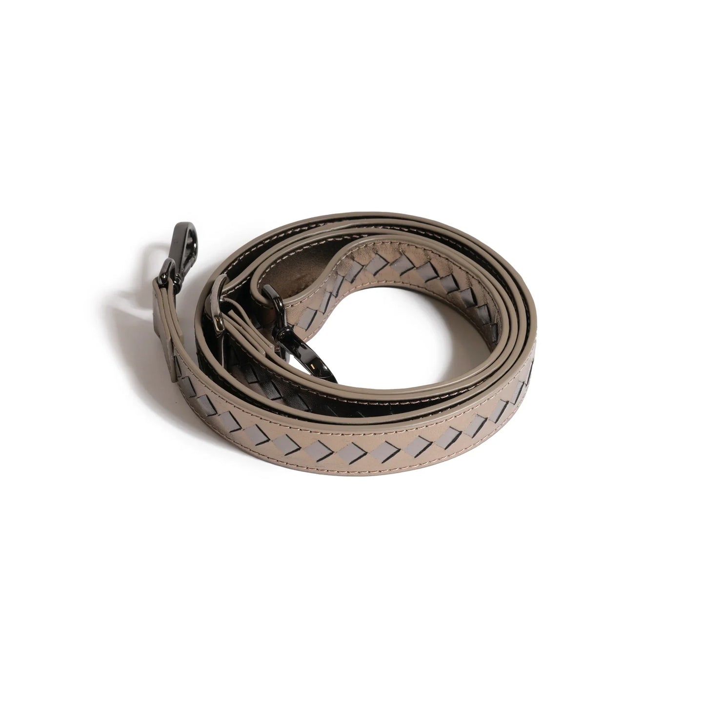 Women Mini Top Handle Madison Laminated Leather Bag in Bronze and Gunmetal