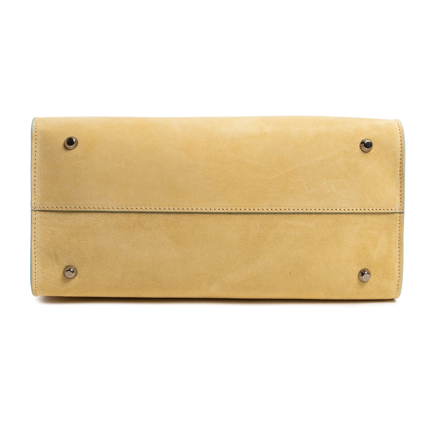 Twist Large Leather Suede Tote in Vanilla