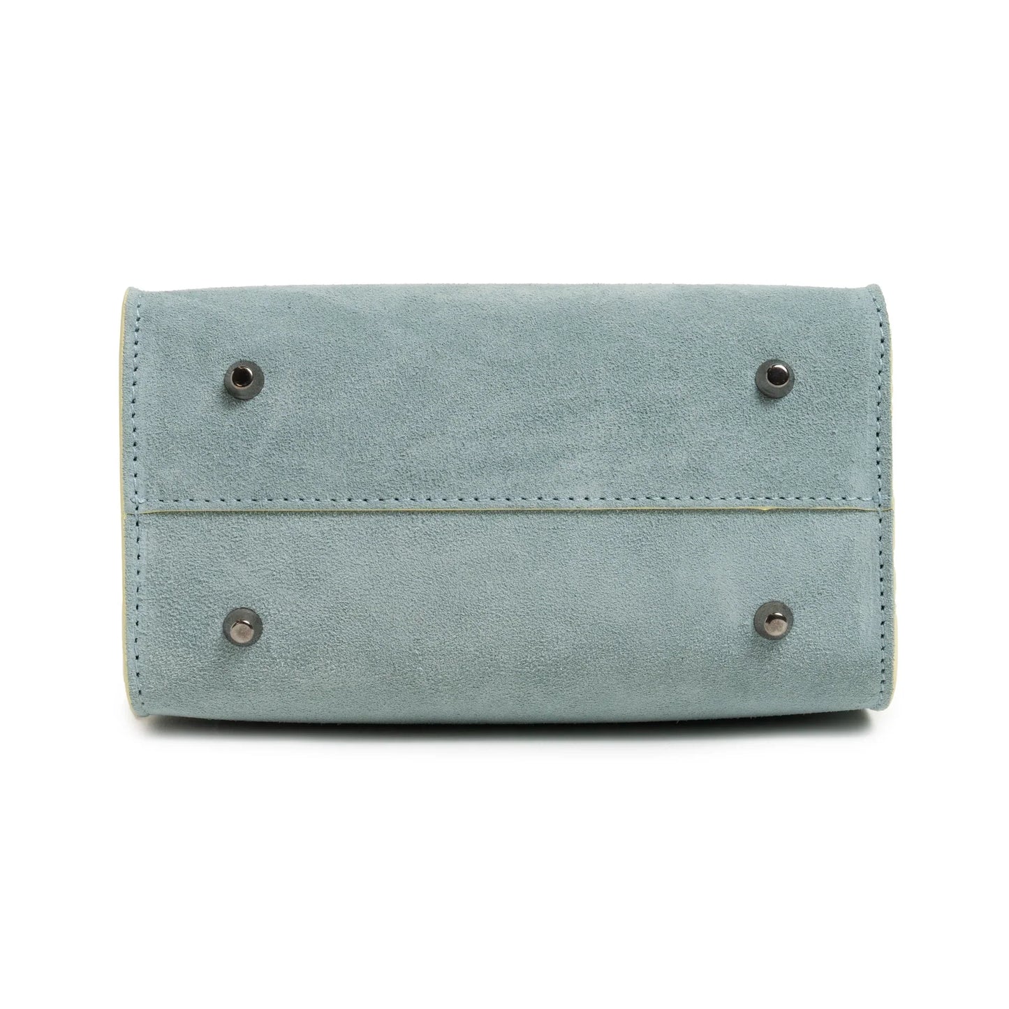 Twist Large Leather Suede Tote in Cool Grey
